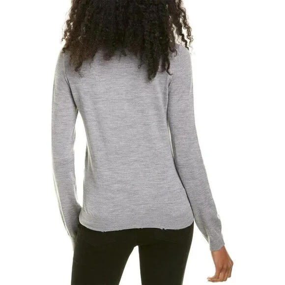 Zadig & Voltaire NEW Gaby Amour Embellished Merino Wool Sweater Medium